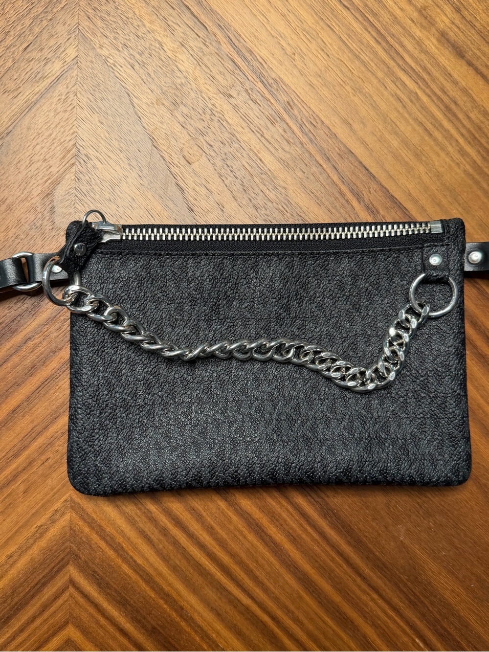 Michael Kors Signature Logo Chain Belt Bag / Fanny Pack - Black
